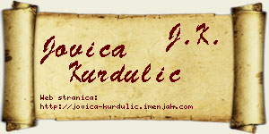 Jovica Kurdulić vizit kartica